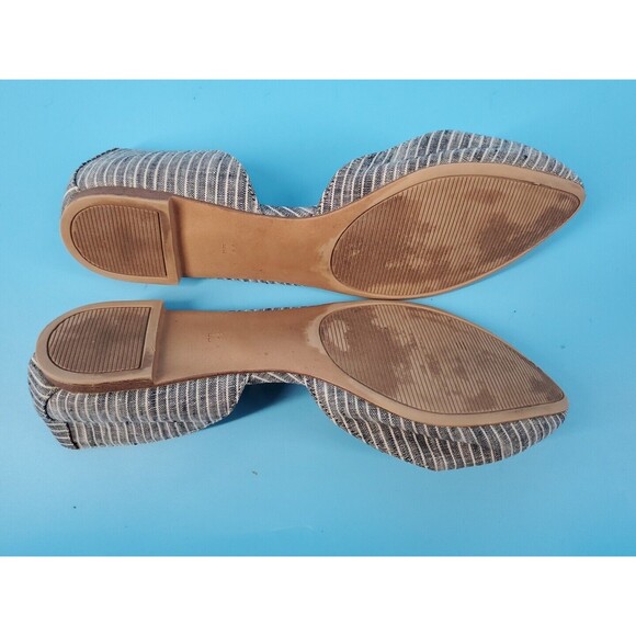 Womens D' Orsay Flats Sz 11 Striped Slip On Blue By Audrey Brooke  Casual Shoe - Picture 6 of 8